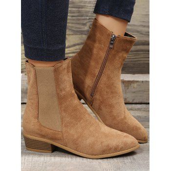 

Zip Up Suede Ankle Chelsea Boots, Coffee