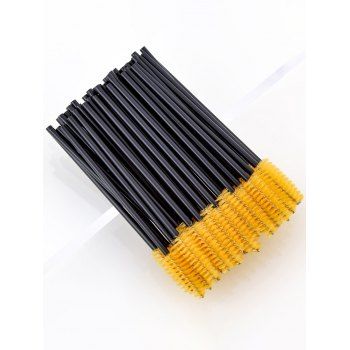 

150Pcs Disposable Makeup Brushes Eyelashes Brushes Set, Yellow