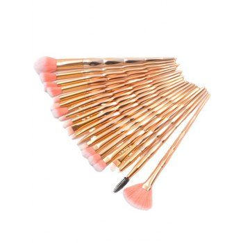 

20Pcs Diamond Shape Handle Multi-function Face Eye Lip Beauty Makeup Brushes Set, Multicolor c