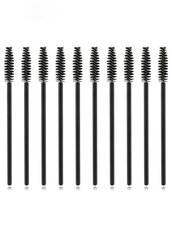 50 Pièces Ensemble de Pinceaux à Maquillage Jetable pour Cils - Noir 
