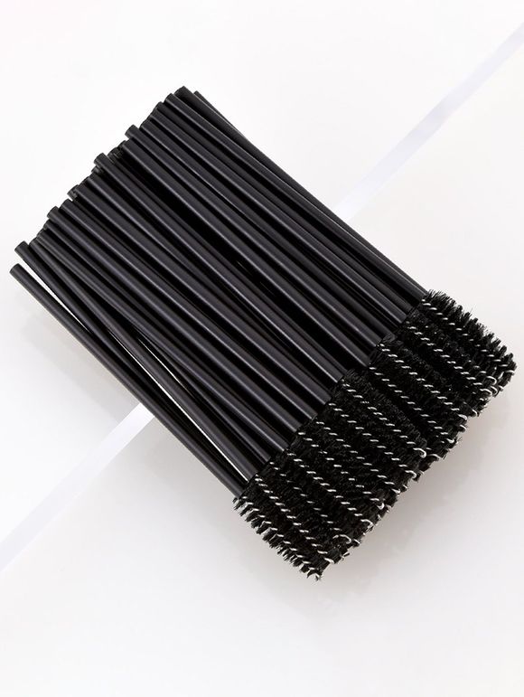 150 Pièces Ensemble de Pinceaux à Maquillage Jetable pour Cils - Noir 