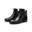 Zip Up PU Leather Ankle Boots - Noir EU 38