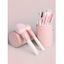 Support Rangement de Pinceaux Cosmétique de Voyage en Cuir PU - Rose clair 