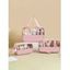 3 Pièces Sac de Rangement de Voyage Portable Extensible avec Grande Capacité en PVC - Rose clair 