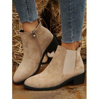 

Zip Up Suede Chelsea Boots, Coffee