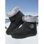 Letter Embroidery Faux Fur Lining Winter Warm Snow Boots - Noir EU 42