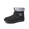 Letter Embroidery Faux Fur Lining Winter Warm Snow Boots - Noir EU 38