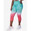 Legging Court à Imprimé Pastèque de Grande Taille - Vert L