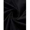 Mini Robe Ligne A Découpée à Taille Haute Encolure Dégagée à Manches Courtes de Grande Taille à Lacets - Noir 5X