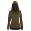 Haut à Capuche en Tricot en Blocs de Couleurs à Manches Longues avec Faux Bouton - Vert profond XL