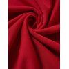 Artificial Pearl Detail Belted Mini Dress Short Sleeve High Waist Party Dress - DEEP RED 2XL