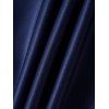 Cold Shoulder Party Dress Foldover Spaghetti Straps Rhinestone Ring Detail A Line Mini Dress - DEEP BLUE M