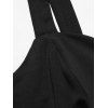 Zip Up O-ring Straps Mini Dress High Waist Backless Sweetheart Neck Sleeveless Cami Dress - BLACK XL