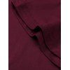 T-shirt Décontracté à Epaule Dénudée en Couleur Unie à Demi-Manches - Rouge foncé XL