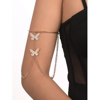 

Butterfly Chain Embellishment Trendy Armlet, Golden