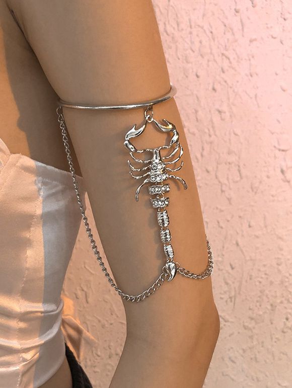 Brassard avec Chaîne Orné D'un Scorpion - Argent REGULAR