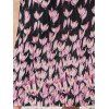 Plus Size Dress Flower Print Scoop Neck Half Sleeve Trapeze Maxi Dress - BLACK 4XL