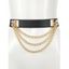 Ceinture Chaîne Punk Embelli de Rivet en PU - Noir 