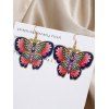 Boucles D'Oreilles Pendantes Papillon Colorées Style Bohémien - multicolor 