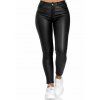 Pantalon Décontracté Long Zippé Courbe en Couleur Unie Grande Taille - Noir XL