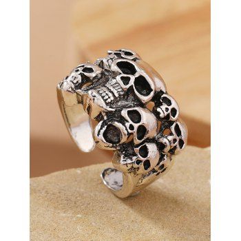 

Gothic Ring Skulls Hollow Out Punk Ring, Silver