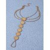 Flowers Chain Embellishment Trendy Anklet - GOLDEN REGULAR