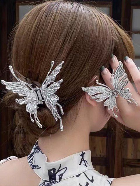 9pcs Women's Square & Straight Claw Hair Clips Set In Solid Colors