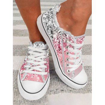 

Printed Leopard Frayed Lace Up Shoes, Multicolor a