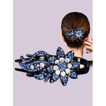

Rhinestone Flower Trendy Hair Clip, Blue