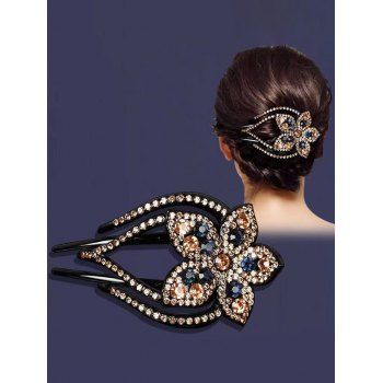 

Colored Rhinestone Flower Hair Clip Trendy Hair Accessory, Multicolor a