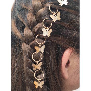 

6 Pcs Butterfly Trendy Hair Accessories, Golden