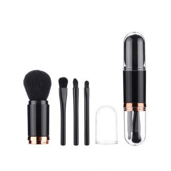 

4 Pcs Portable Makeup Brushes Set Makeup Cosmetics, Black