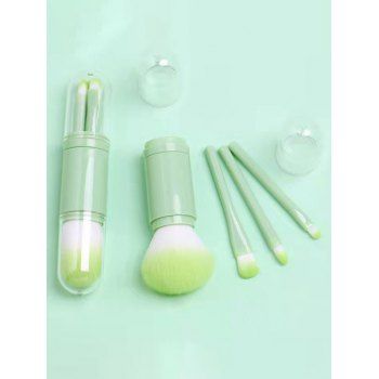 

4 Pcs Portable Makeup Brushes Set Makeup Cosmetics, Light green