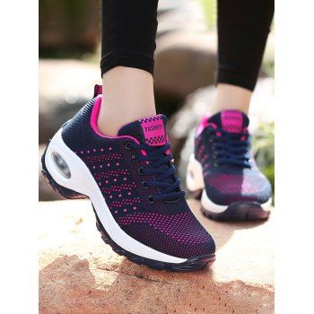 

Breathable Thick Platform Trendy Sneakers, Multicolor a