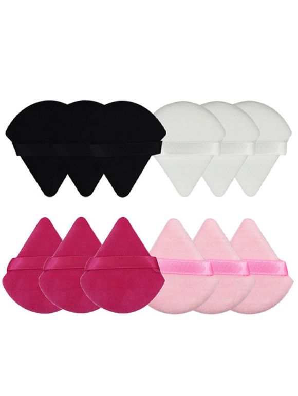 12 Pièces Bouffées de Poudre en Forme de Goutte d'Eau de Couleur Unie - multicolor A 