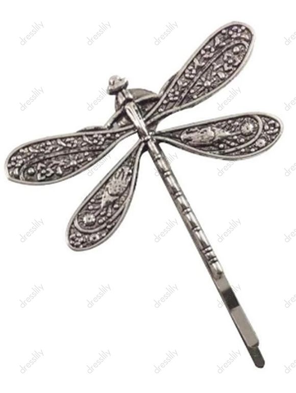 2 Pièces Épingles à Cheveux Tendances en Forme de Libellule - Argent 