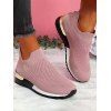 Plain Color Breathable Slip On Casual Shoes - Rose clair EU 35