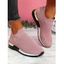 Plain Color Breathable Slip On Casual Shoes - Rose clair EU 41