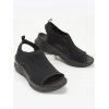 Plain Color Hollow Out Thick Platform Breathable Casual Sandals - Noir EU 42