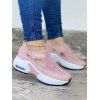 Cut Out Slip On Thick Platform Casual Shoes - Rose clair EU 35