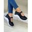 Thick Platform Breathable Slip On Casual Shoes - Bleu EU 36
