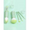4 Pièces Ensemble de Pinceaux Cosmétiques Maquillages Portables - Vert clair 
