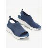 Plain Color Hollow Out Thick Platform Breathable Casual Sandals - Bleu EU 38