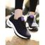 Breathable Thick Platform Trendy Sneakers - Noir EU 37