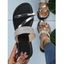 Rhinestone Two Tone Color Slip On Outdoor Flat Sandals - d'or EU 41
