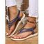 Plain Color Beaded Slip On Summer Flat Sandals - Bleu EU 37