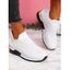 Plain Color Breathable Slip On Casual Shoes - Blanc EU 42