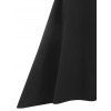 Robe Mi-Longue Haute Basse Harnais Inséré sans Manches - Noir M