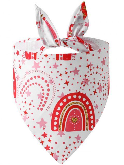Serviette de Salive en Forme de Triangle Cœur pour Animal Domestique