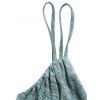 Space Dye Cami Dress Bowknot O Ring Surplice Spaghetti Strap High Low Midi Dress - LIGHT GREEN XL